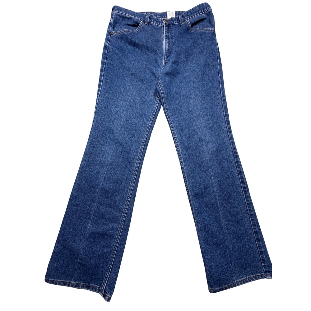 Vintage JCPenney‎ Plain Pockets Jeans 33x30 Blue Cotton Straight Leg 90s Mens